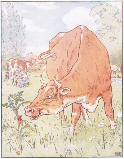 A Cow Bit Off the Thistle and Swallowed Poor Tom by Leonard Leslie Brooke